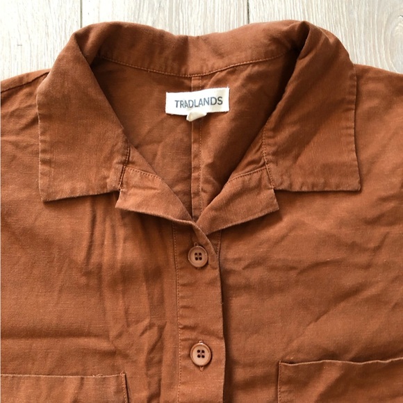 Tradlands Finn Linen Tencel Jumpsuit in Clay Size M - Picture 6 of 12